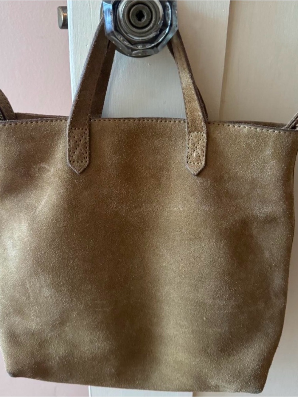 Madewell Olive Suede Transport Tote